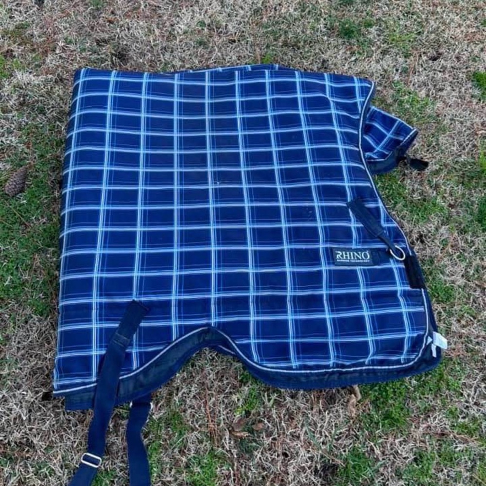 Blue Checkered Men's Bag